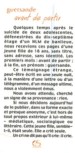 Avant de partir