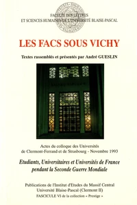 Les facs sous Vichy