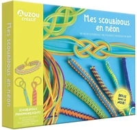 Mes scoubidous en neon. my neon scoubidous. mis pulseras trenzadas de neon