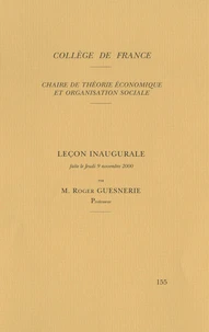 Chaire de théorie économique et organisation sociale