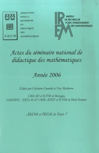 Actes du séminaire national de didactique des mathématiques