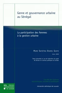 Genre et Gouvernance urbaine au Sénégal
