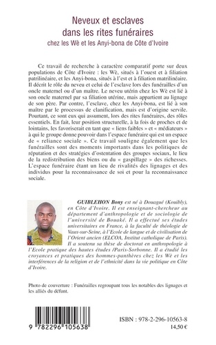 Neveux et esclaves dans les rites funéraires chez les Wè et les Anyi-bona de Côte d'Ivoire