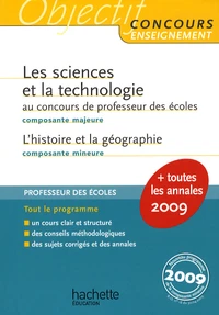 Les sciences et la technologie au concours de professeur des écoles ; L'histoire et la géographie