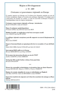 Croissance et gouvernance régionale en Europe