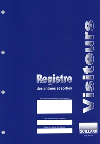 Registre des entrées et sorties visiteurs
