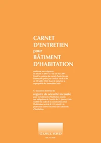 Registre de sécurité - Carnet d'entretien pour immeuble d'habitation et foyer-logement