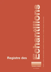 Registre des échantillons de l'échantillothèque