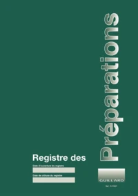 Registre des préparations - Pharmacie