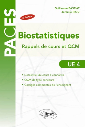 Biostatistiques. Rappels de cours et QCM. UE 4 2e édition