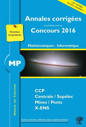 MP Mathématiques, Informatique  Edition 2016