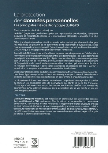 La protection des données personnelles. Les principales clés de décryptage du RGPD 5e édition