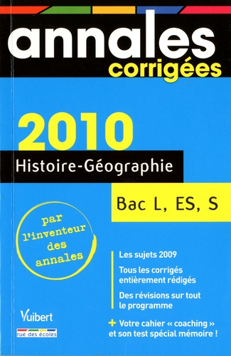 Histoire-Géo Bac L, ES, S 2010