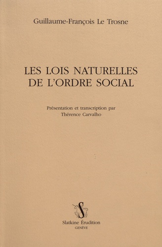 Les lois naturelles de l'ordre social