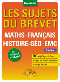 Mathématiques, Français, Histoire-Géographie, EMC 3e