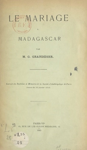 Le mariage à Madagascar
