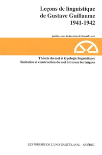 Théorie du mot et typologie linguistique limitation et construction du mot à travers les langues