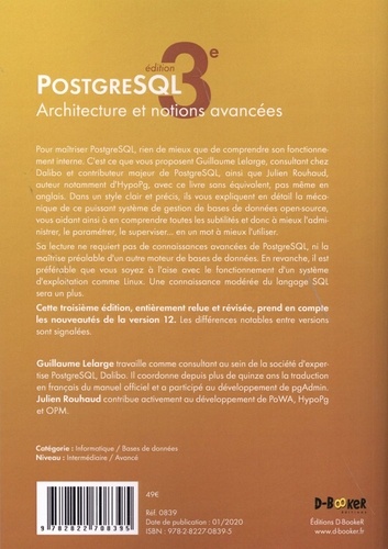 PostgreSQL. Architecture et notions avancées 3e édition