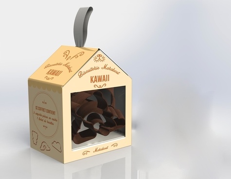 Guillaume Marinette - La fabrique à biscuits Kawaii - Coffret avec 3 emporte-pièces et 1 livret de recettes.
