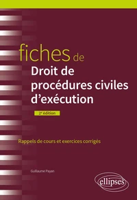 Fiches de Droit des procédures civiles d'exécution
