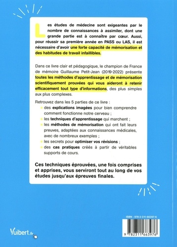 Mémoriser en médecine du PASS aux EDN. Toutes les techniques du triple champion de France de mémoire pour réussir ses études médicales