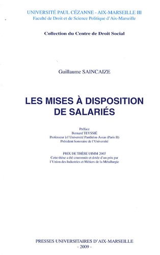 Guillaume Saincaize - Les mises à disposition de salariés.