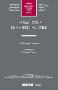 Guillaume Sansone - Les sanctions en procédure civile.