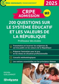 CRPE admission M2 : Professeur des écoles