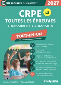 CRPE – Toutes les épreuves (admission et admissibilité) – Session 2027 – L3