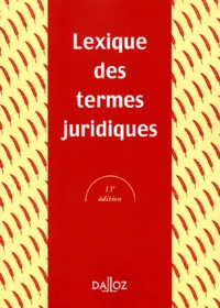 Lexique des termes juridiques