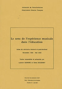 Le sens de l'expérience musicale dans l'éducation