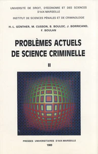 Problèmes actuels de science criminelle