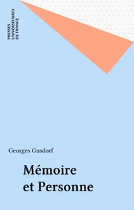 MEMOIRE ET PERSONNE