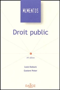 Gustave Peiser et Louis Dubouis - Droit public.