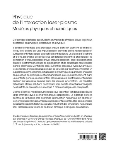 Physique de l'interaction laser-plasma. Modèles physiques et numériques