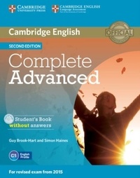 Guy Brook-Hart - Complete Advanced - Student's Book without Answers with CD-ROM. 1 Cédérom