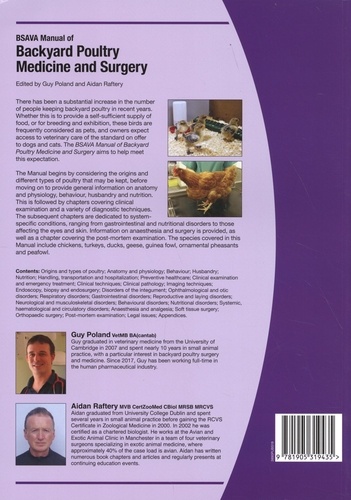 BSAVA Manual of Backyard Poultry Medicine and Surgery