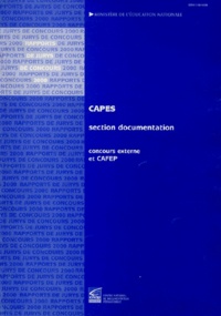 Guy Pouzard et  Collectif - CAPES documentation concours externe et CAFEP - Rapports de jurys de concours 2000.