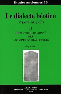 Le dialecte béotien (7e siècle - 2e siècle avant J-C)