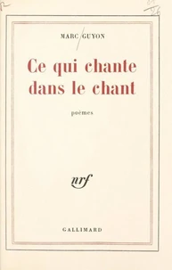 Ce qui chante dans le chant