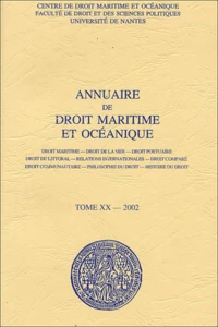 Annuaire de droit maritime et océanique