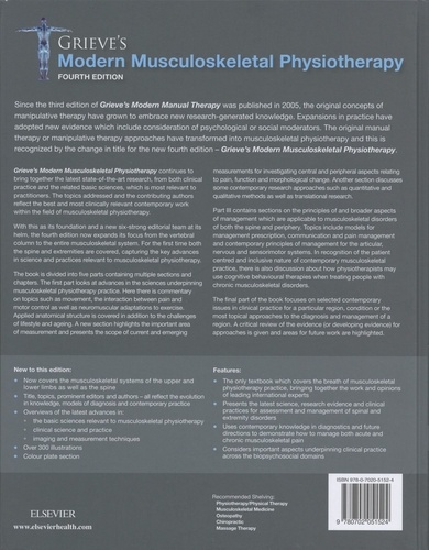 Grieve's Modern Musculoskeletal Physiotherapy 4th edition