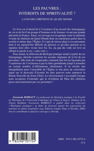 Les pauvres : interdits de spiritualité ?. La foi des chrétiens du quart monde