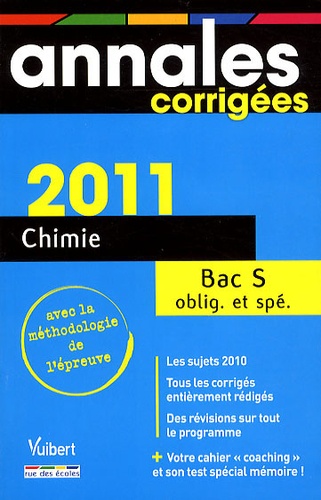 Chimie Bac S obligatoire et spécialité  Edition 2011