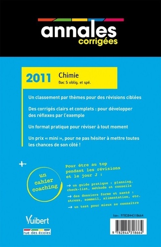 Chimie Bac S obligatoire et spécialité  Edition 2011