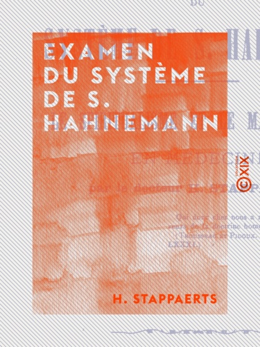 Examen du système de S. Hahnemann