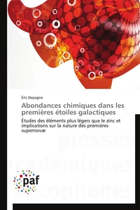 Abondances chimiques dans les premières étoiles galactiques