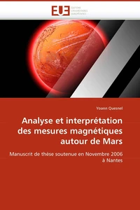 Analyse et interprétation des mesures magnétiques autour de mars