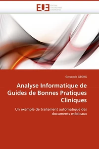 Analyse informatique de guides de bonnes pratiques cliniques