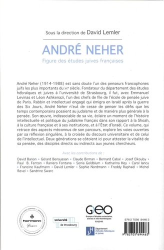 André Neher. Figure des études juives françaises